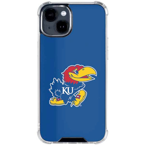 University of Kansas Jayhawks Mascot Outline iPhone 15 Clear Case