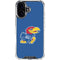 University of Kansas Jayhawks Mascot Outline iPhone 16 Clear Case