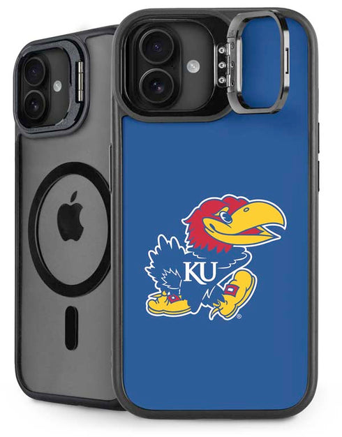 University of Kansas Jayhawks Mascot Outline iPhone 16 Plus Kickstand Case