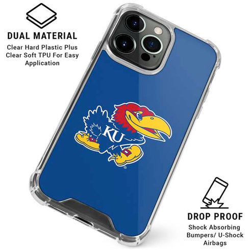 University of Kansas Jayhawks Mascot Outline iPhone 16 Pro Clear Case