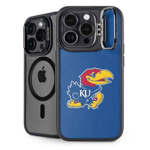 University of Kansas Jayhawks Mascot Outline iPhone 16 Pro Kickstand Case