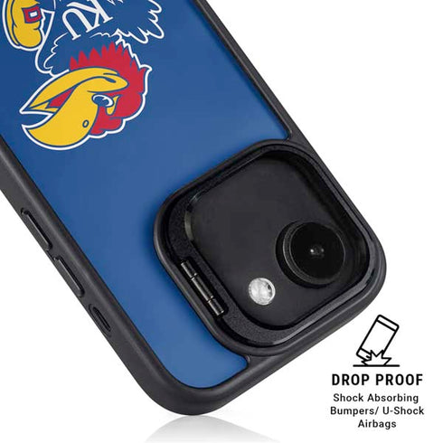 University of Kansas Jayhawks Mascot Outline iPhone 16e Kickstand Case