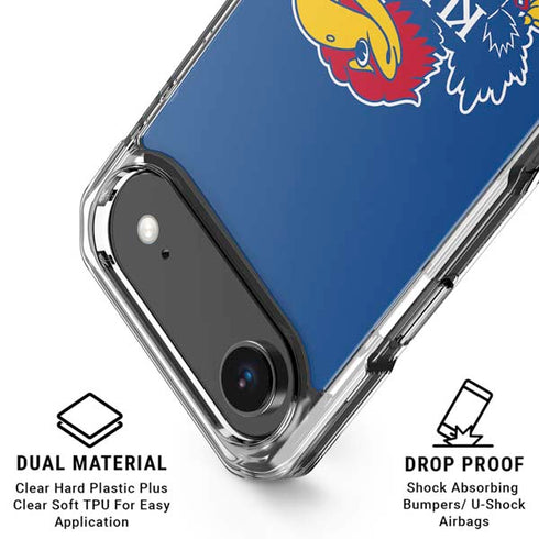 University of Kansas Jayhawks Mascot Outline iPhone 17 Air Clear Case