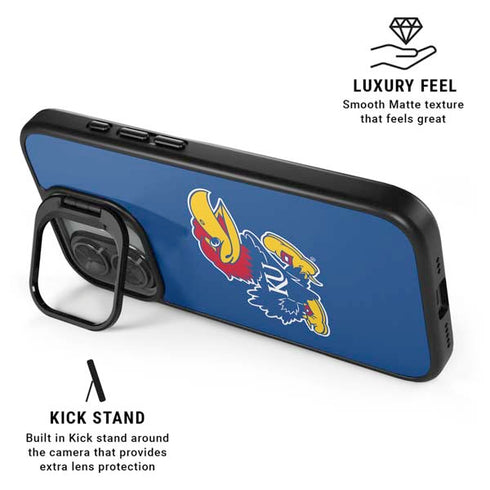 University of Kansas Jayhawks Mascot Outline iPhone 17 Kickstand Case