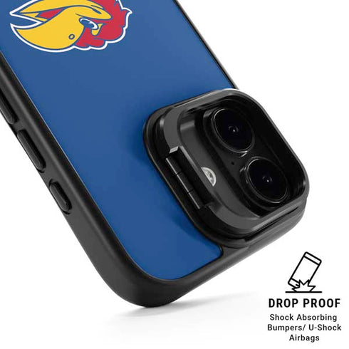 University of Kansas Jayhawks Mascot Outline iPhone 17 Kickstand Case