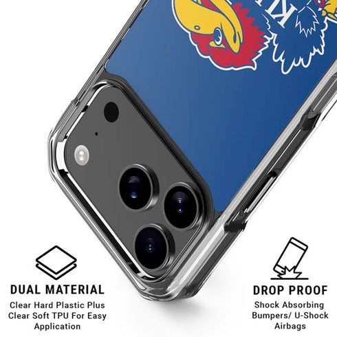 University of Kansas Jayhawks Mascot Outline iPhone 17 Pro Clear Case