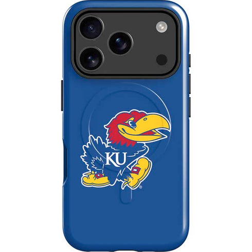 University of Kansas Jayhawks Mascot Outline iPhone 17 Pro Magsafe Impact Case