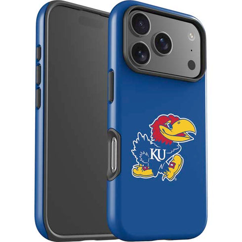 University of Kansas Jayhawks Mascot Outline iPhone 17 Pro Max Impact Case