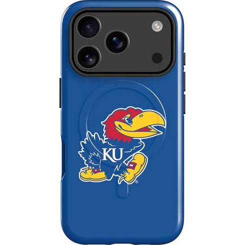 University of Kansas Jayhawks Mascot Outline iPhone 17 Pro Max Magsafe Impact Case