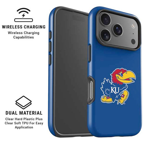 University of Kansas Jayhawks Mascot Outline iPhone 17 Pro Max Magsafe Impact Case