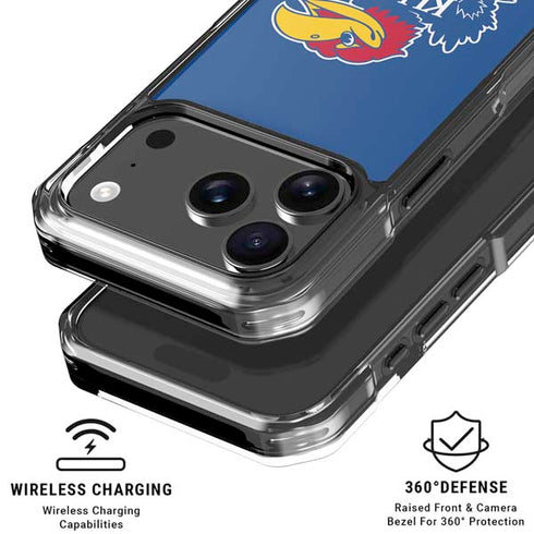University of Kansas Jayhawks Mascot Outline iPhone 18 Pro Clear Case