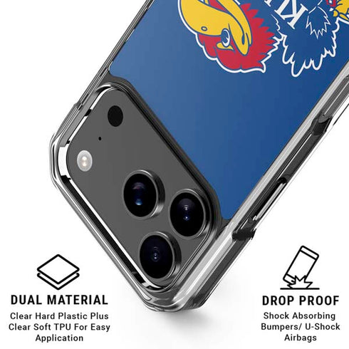 University of Kansas Jayhawks Mascot Outline iPhone 18 Pro Clear Case