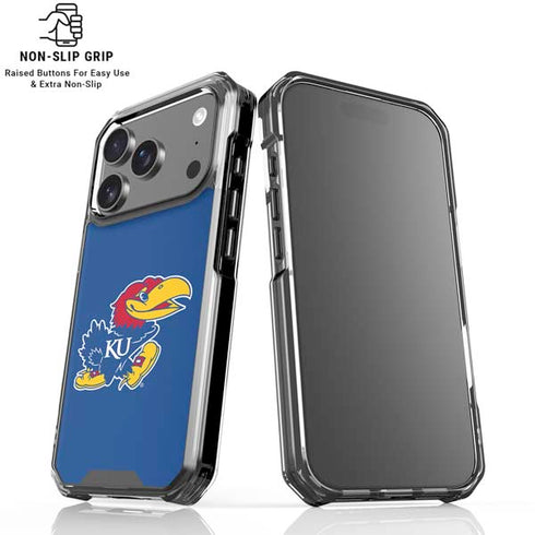 University of Kansas Jayhawks Mascot Outline iPhone 18 Pro Clear Case