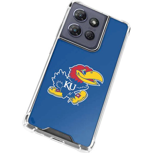 University of Kansas Jayhawks Mascot Outline Moto G Play 5G (2025) Clear Case