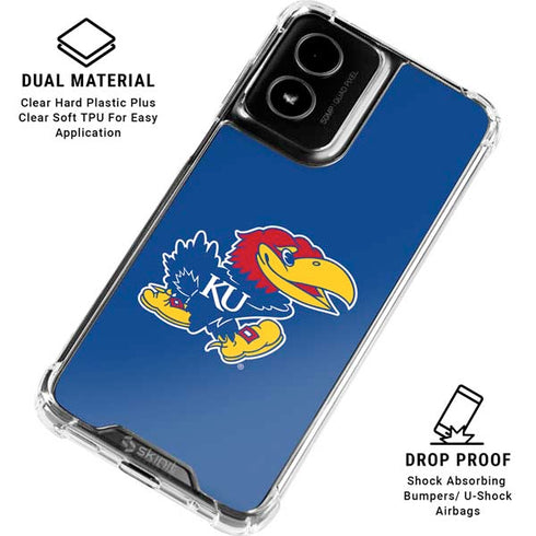 University of Kansas Jayhawks Mascot Outline Moto G Power 5G (2024) Clear Case