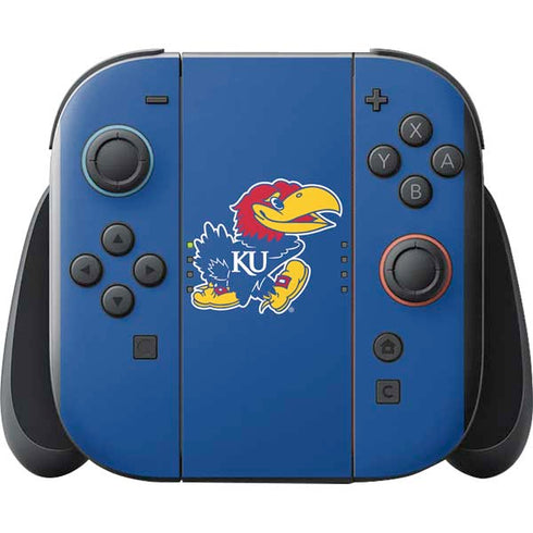 University of Kansas Jayhawks Mascot Outline Nintendo Switch 2 (2025) with Joy-Con Skin