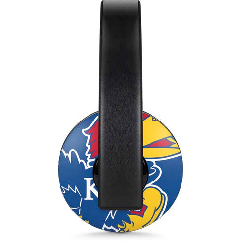 University of Kansas Jayhawks Mascot Outline PlayStation 4 Gold Wireless Headset Skin