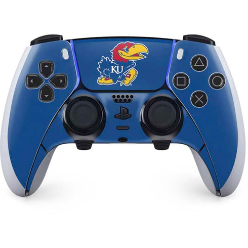 University of Kansas Jayhawks Mascot Outline PS5 DualSense Edge Pro Controller Skin