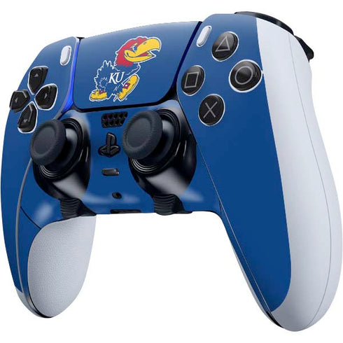 University of Kansas Jayhawks Mascot Outline PS5 DualSense Edge Pro Controller Skin