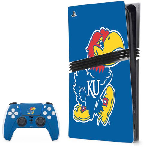 University of Kansas Jayhawks Mascot Outline PS5 Pro Bundle Skin