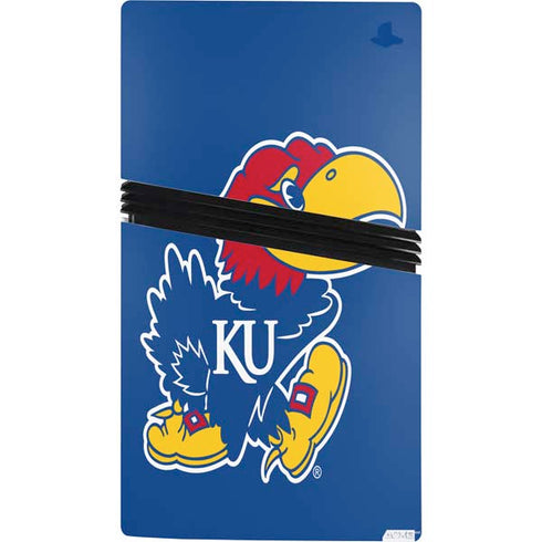 University of Kansas Jayhawks Mascot Outline PS5 Pro Console Skin