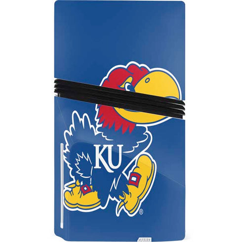 University of Kansas Jayhawks Mascot Outline PS5 Pro Disk Bundle Skin