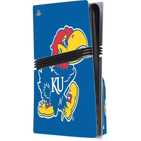 University of Kansas Jayhawks Mascot Outline PS5 Pro Disk Console Skin