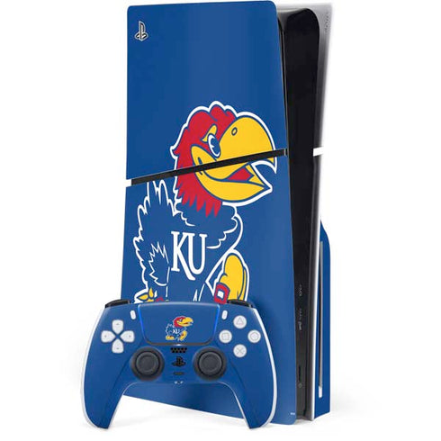 University of Kansas Jayhawks Mascot Outline PlayStation PS5 Skins