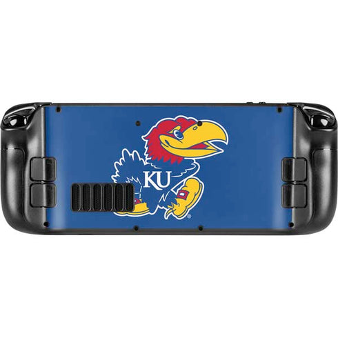 University of Kansas Jayhawks Mascot Outline Steam Deck Handheld Gaming Computer OLED Skin