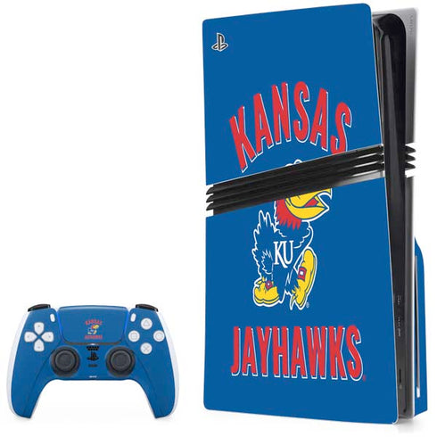 University of Kansas Jayhawks Mascot PS5 Pro Disk Bundle Skin