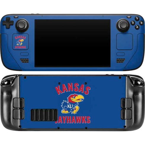 University of Kansas Jayhawks Mascot Steam Deck Handheld Gaming Computer OLED Skin