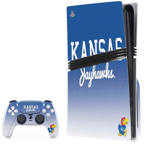 University of Kansas Jayhawks PS5 Pro Disk Bundle Skin