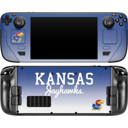 University of Kansas Jayhawks Steam Deck Handheld Gaming Computer OLED Skin