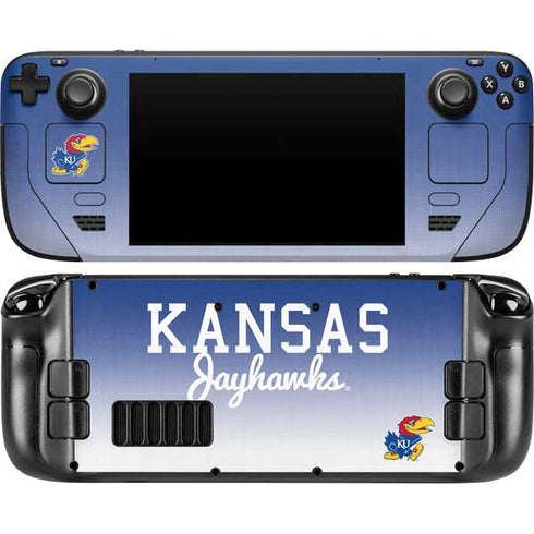 University of Kansas Jayhawks Steam Deck Handheld Gaming Computer Skin