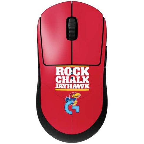 University of Kansas Rock Chalk Jayhawk G Pro Wireless Gaming Mouse Skin