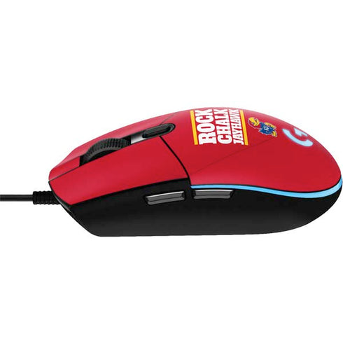 University of Kansas Rock Chalk Jayhawk G203 Prodigy RGB Wired Gaming Mouse Skin