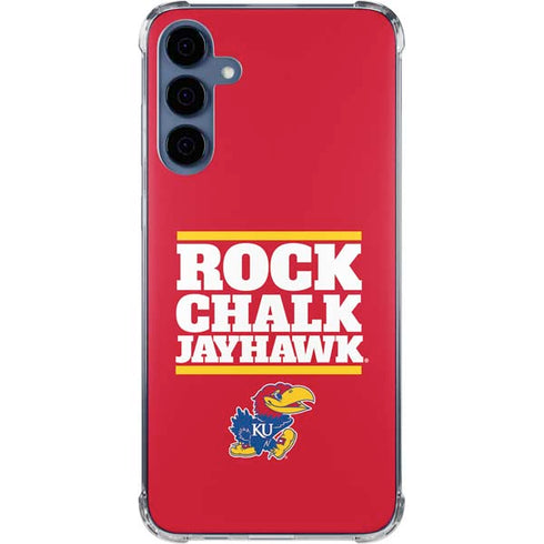 University of Kansas Rock Chalk Jayhawk Galaxy A35 5G Clear Case