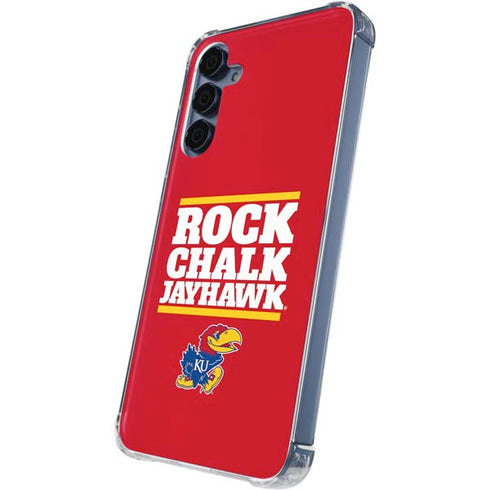 University of Kansas Rock Chalk Jayhawk Galaxy A35 5G Clear Case