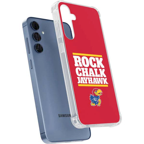 University of Kansas Rock Chalk Jayhawk Galaxy A35 5G Clear Case