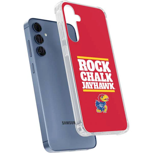 University of Kansas Rock Chalk Jayhawk Galaxy A55 5G Clear Case