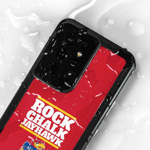 University of Kansas Rock Chalk Jayhawk Galaxy S24 Ultra Waterproof Case