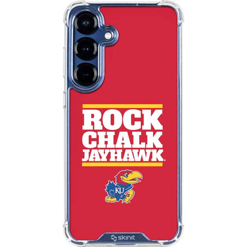 University of Kansas Rock Chalk Jayhawk Galaxy S25 Plus Clear Case
