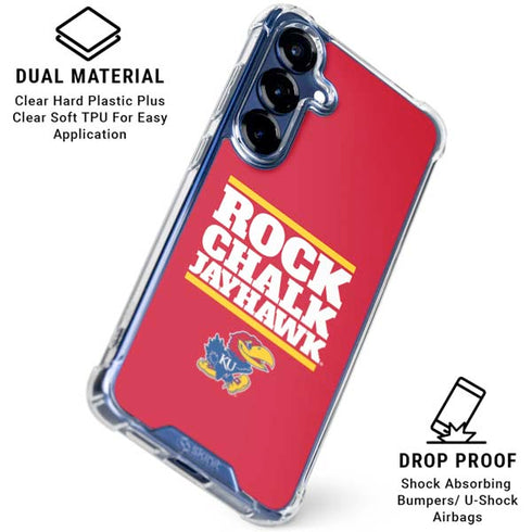 University of Kansas Rock Chalk Jayhawk Galaxy S25 Plus Clear Case