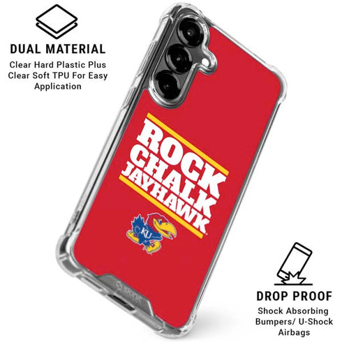University of Kansas Rock Chalk Jayhawk Galaxy S26 Clear Case