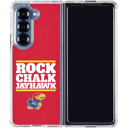 University of Kansas Rock Chalk Jayhawk Galaxy Z Fold6 Clear Case