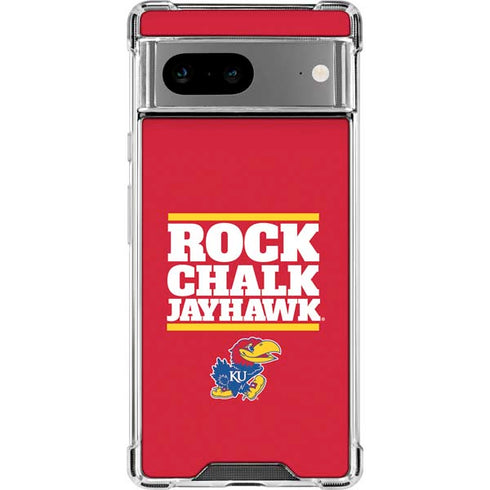 University of Kansas Rock Chalk Jayhawk Google Pixel 8a Clear Case