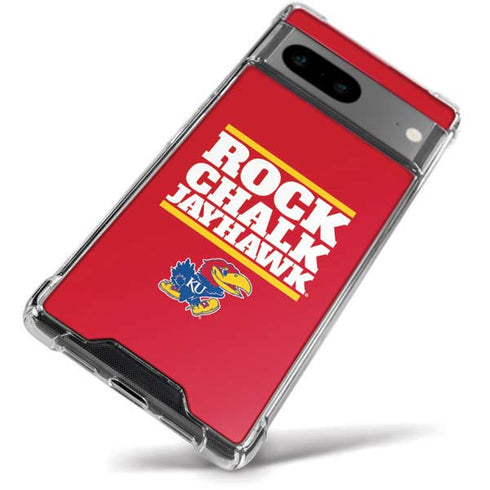 University of Kansas Rock Chalk Jayhawk Google Pixel 8a Clear Case
