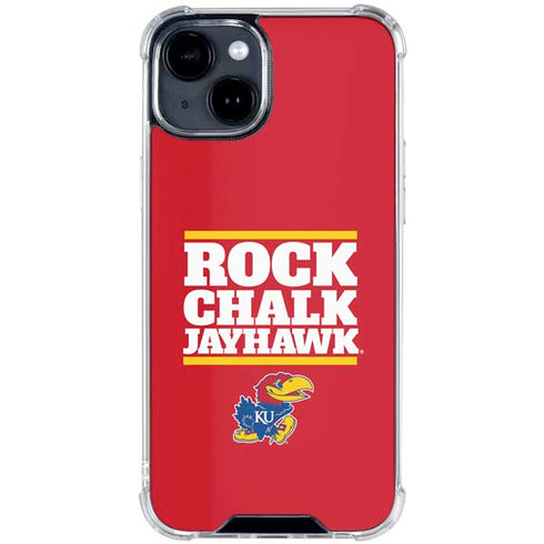 University of Kansas Rock Chalk Jayhawk iPhone 15 Clear Case
