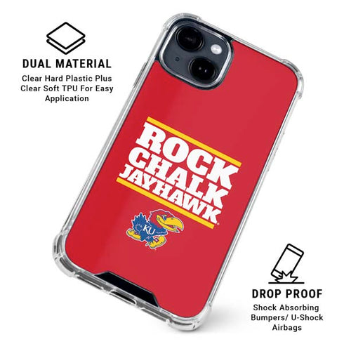 University of Kansas Rock Chalk Jayhawk iPhone 15 Clear Case