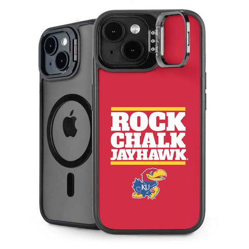 University of Kansas Rock Chalk Jayhawk iPhone 15 Kickstand Case
